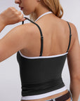 Double Layer Halter Neck Tank Top