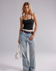 Double Layer Halter Neck Tank Top
