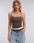 Double Layer Halter Neck Tank Top