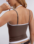 Double Layer Halter Neck Tank Top