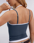 Double Layer Halter Neck Tank Top