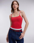 Double Layer Halter Neck Tank Top