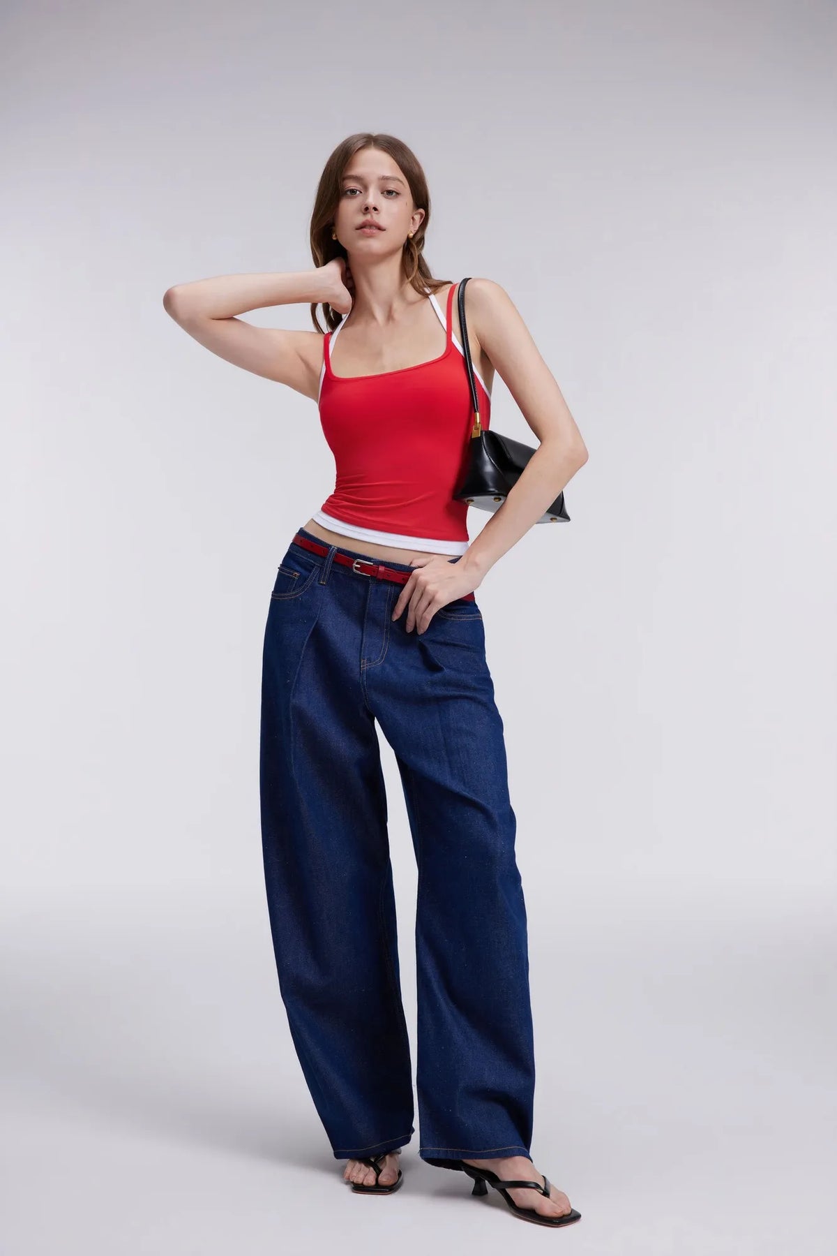 Double Layer Halter Neck Tank Top