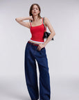 Double Layer Halter Neck Tank Top