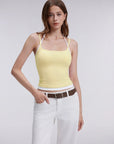 Double Layer Halter Neck Tank Top