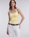 Double Layer Halter Neck Tank Top