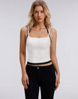 Double Layer Halter Neck Tank Top