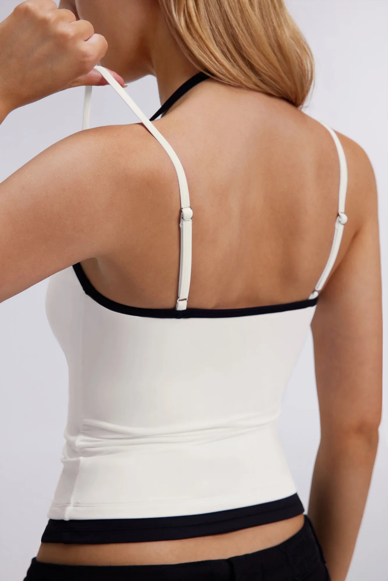 Double Layer Halter Neck Tank Top
