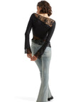 Mesh Lace Crew Neck Shirt - Long Sleeve-Clothing-SUUKSESS-SUUKSESS