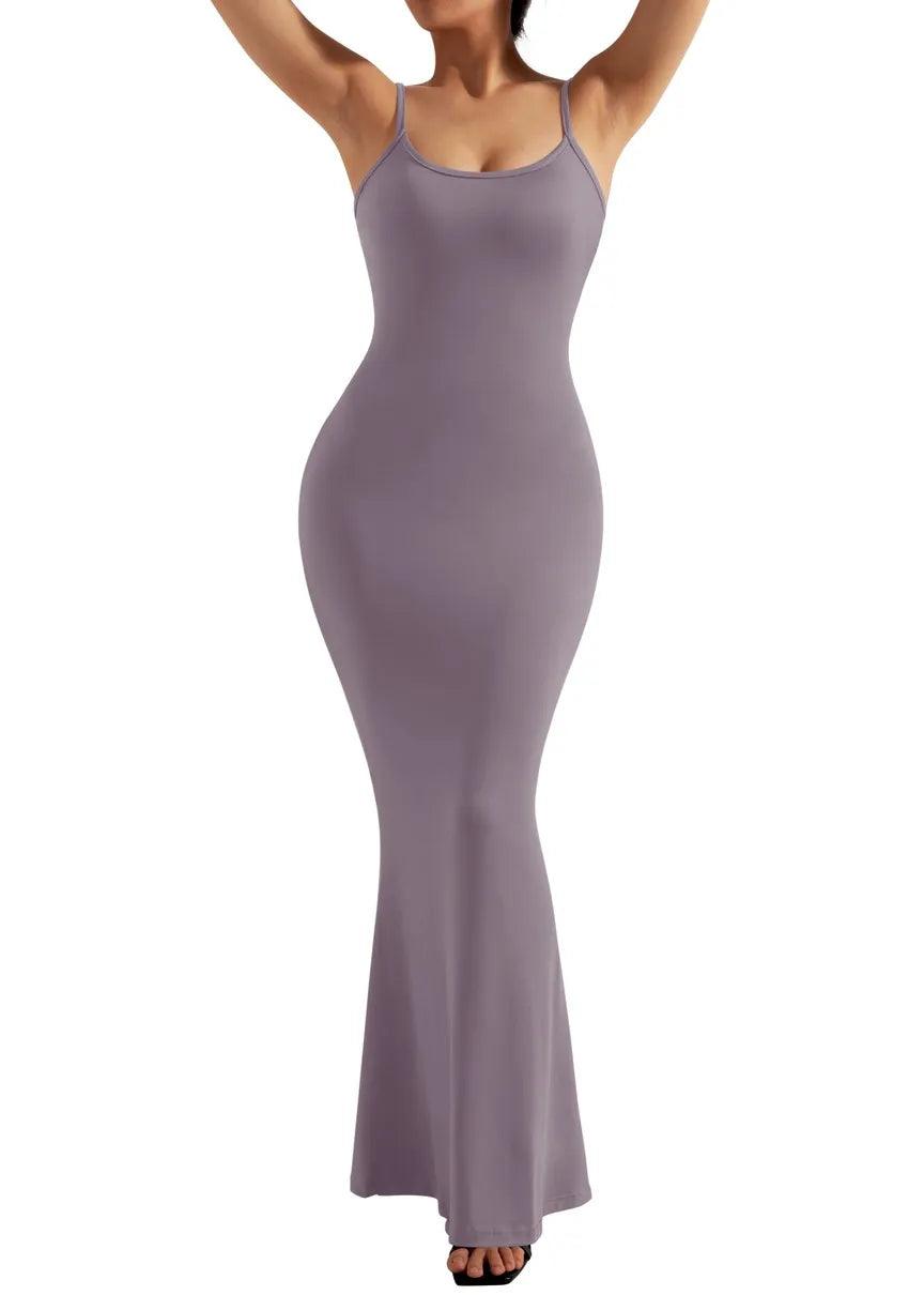 Womens Skims purple Soft Lounge Long Slip Dress