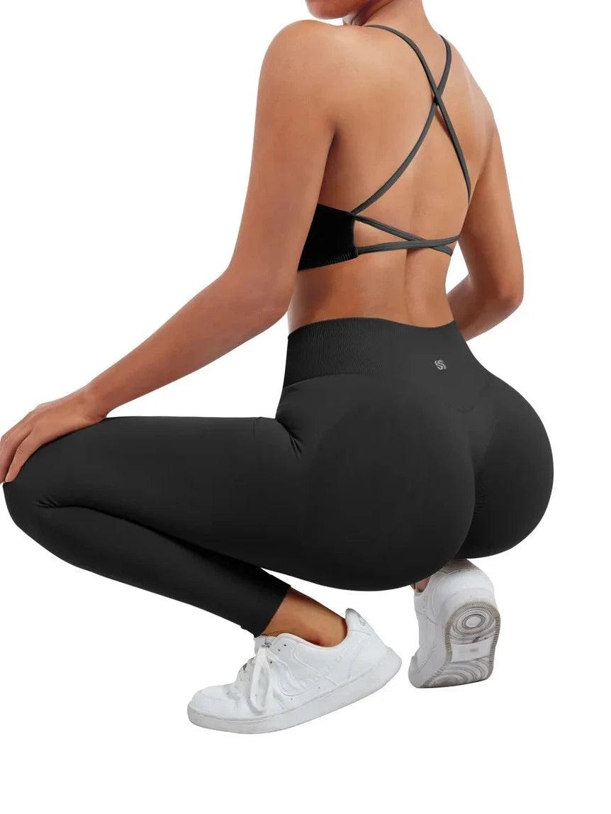 Cadrina Seamless Leggings & Sports Top Set - Grey  Comfy workout clothes,  Trendy workout outfits, Spring workout outfit