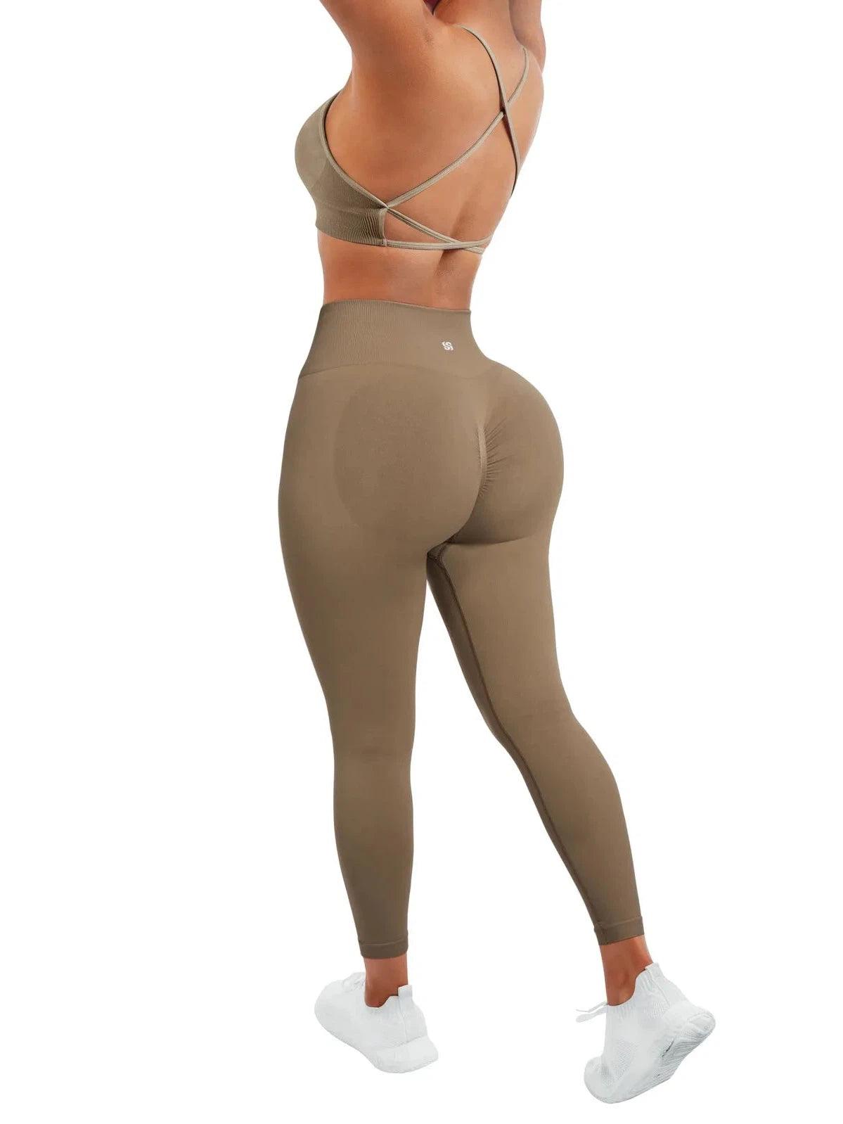 GetUSCart- SUUKSESS Sexy Butt Lifting Leggings for Women Honeycomb High  Waisted Workout Tights Pants (Medium, Grey)