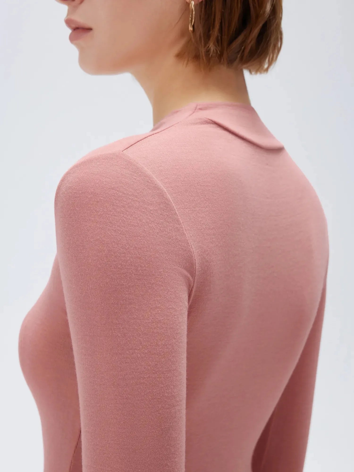 SUUKSESS Modal Cashmere Long Sleeve T Shirts for Women Ultralight Fall Fashion 2025 Trendy Asymmetric Neck Casual Tops-SUUKSESS-SUUKSESS