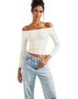 Buttery Soft Off Shoulder Shirt - Long Sleeve-Clothing-SUUKSESS-SUUKSESS