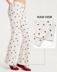MovaFit Stretchy Bootcut Jean-SUUKSESS-White Polka Dots-2-SUUKSESS