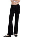 MovaFit Stretchy Bootcut Jean-SUUKSESS-Black Polka Dots-2-SUUKSESS