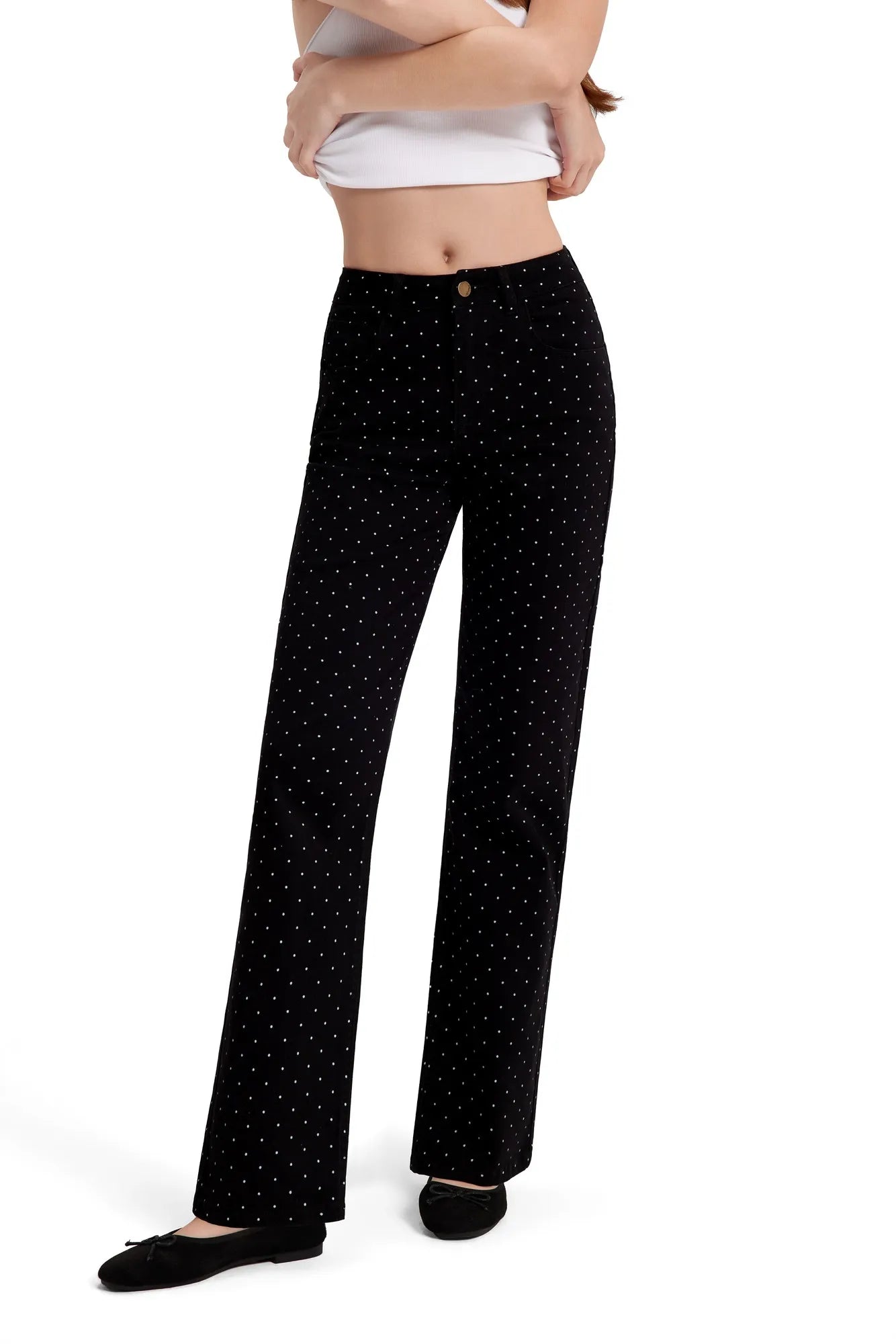 Mid-Rise Stretch Straight Leg Jeans-SUUKSESS-SUUKSESS