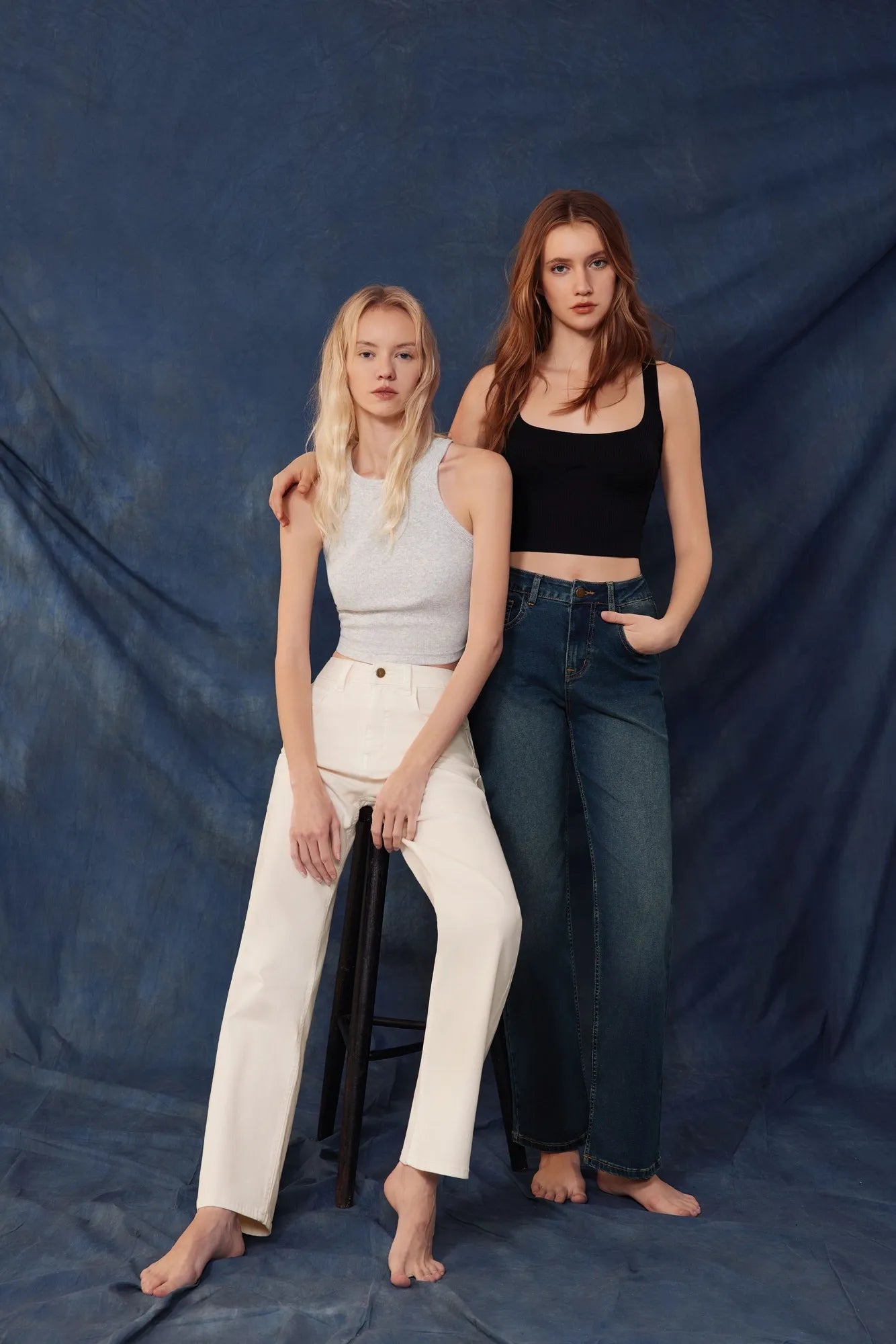 Mid-Rise Stretch Straight Leg Jeans-SUUKSESS-SUUKSESS