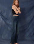 Mid-Rise Stretch Straight Leg Jeans-SUUKSESS-SUUKSESS