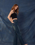Mid-Rise Stretch Straight Leg Jeans-SUUKSESS-SUUKSESS