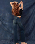Mid-Rise Stretch Straight Leg Jeans-SUUKSESS-SUUKSESS