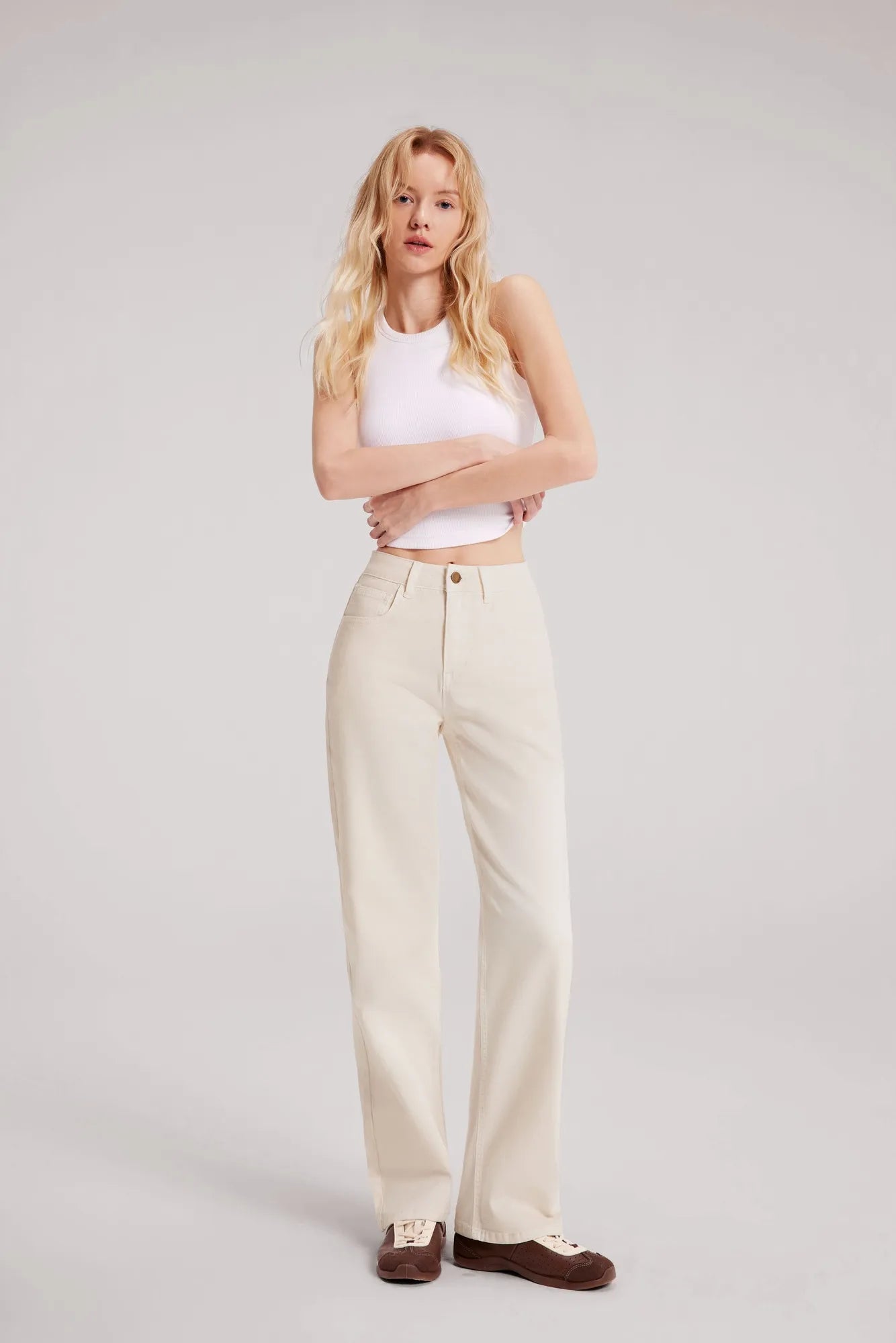 Mid-Rise Stretch Straight Leg Jeans-SUUKSESS-SUUKSESS