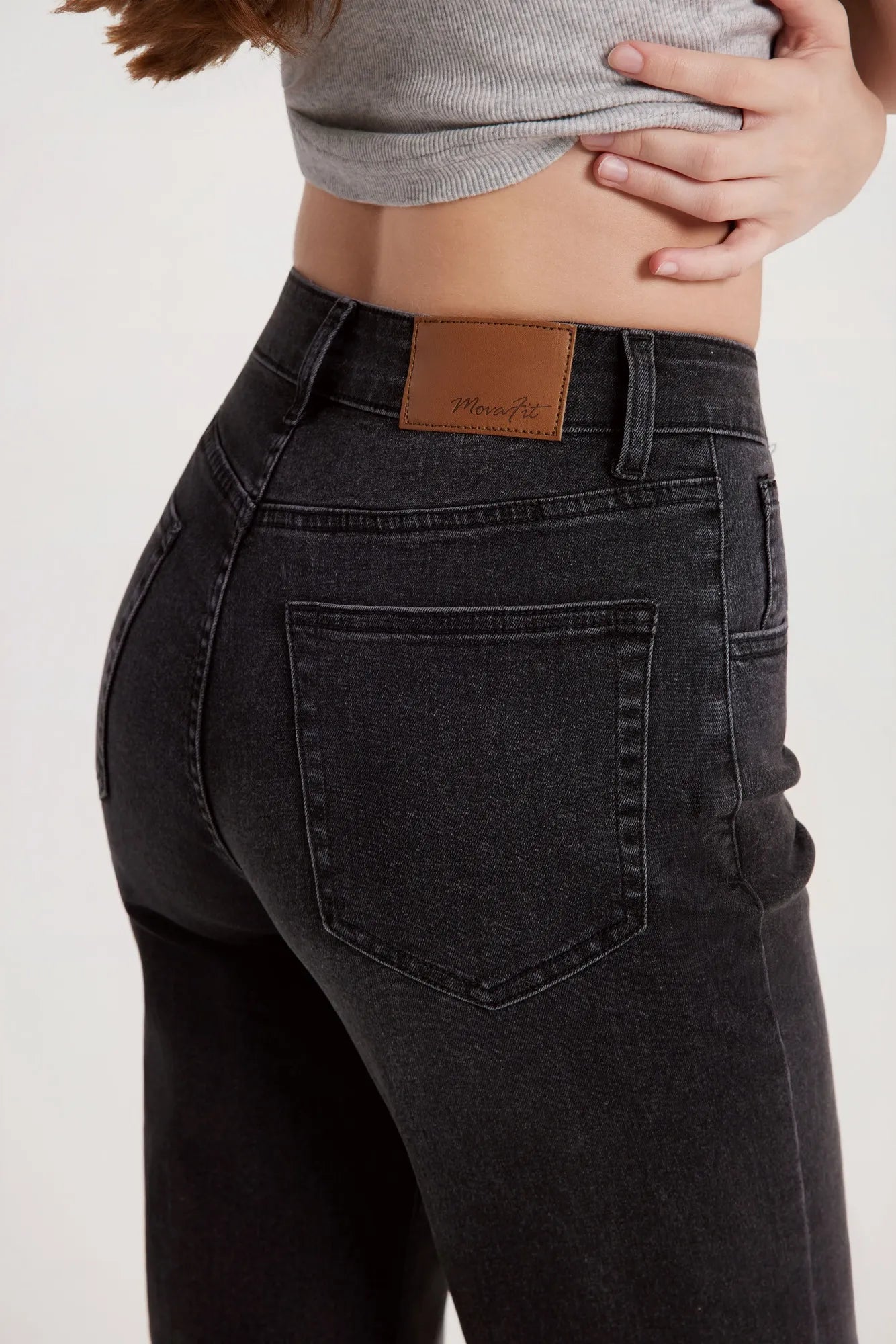 Mid-Rise Stretch Straight Leg Jeans-SUUKSESS-SUUKSESS