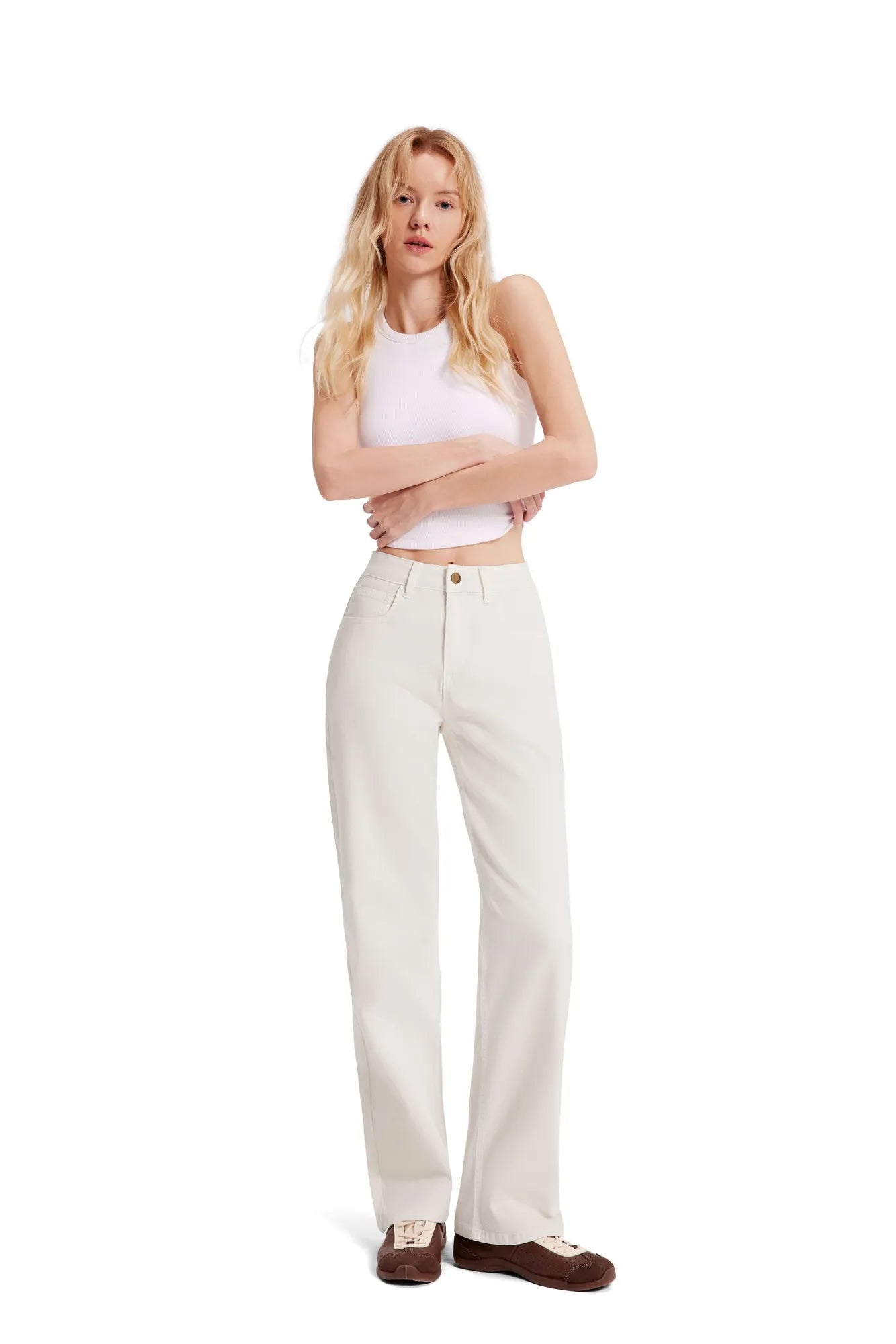 Mid-Rise Stretch Straight Leg Jeans-SUUKSESS-SUUKSESS
