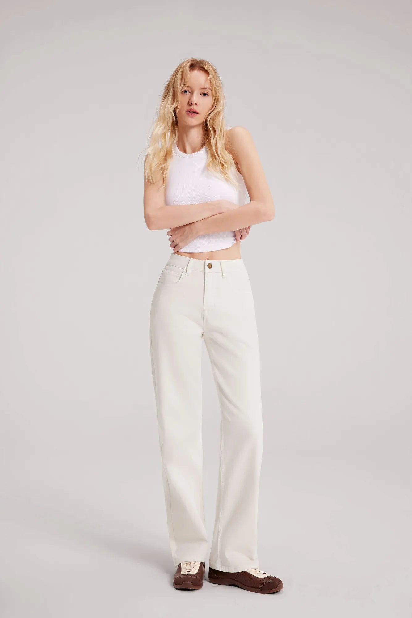Mid-Rise Stretch Straight Leg Jeans-SUUKSESS-SUUKSESS