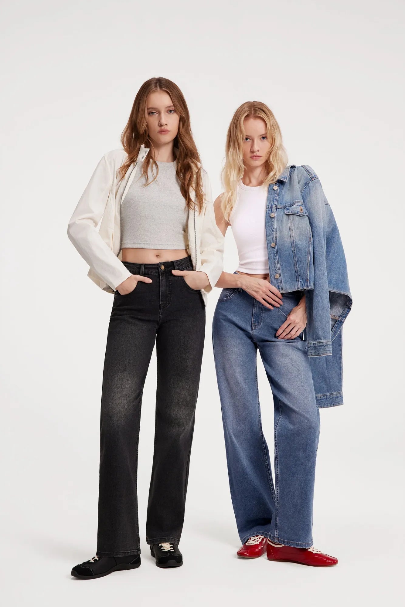Mid-Rise Stretch Straight Leg Jeans-SUUKSESS-SUUKSESS
