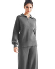 Cloud Knit Oversized Lounge Set-SUUKSESS-XS-Dark Gray-SUUKSESS