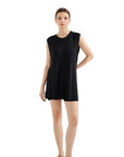 Sleeveless Knit Sweater Lounge Set-SUUKSESS-Black-XS-SUUKSESS