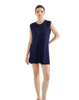 Sleeveless Knit Sweater Lounge Set-SUUKSESS-Navy-XS-SUUKSESS