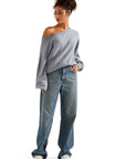 Knit Off Shoulder Sweater Shirts-Clothing-SUUKSESS-SUUKSESS