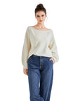 Knit Off Shoulder Sweater Shirts-Clothing-SUUKSESS-White-XS-SUUKSESS