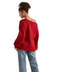 Knit Off Shoulder Sweater Shirts-Clothing-SUUKSESS-SUUKSESS