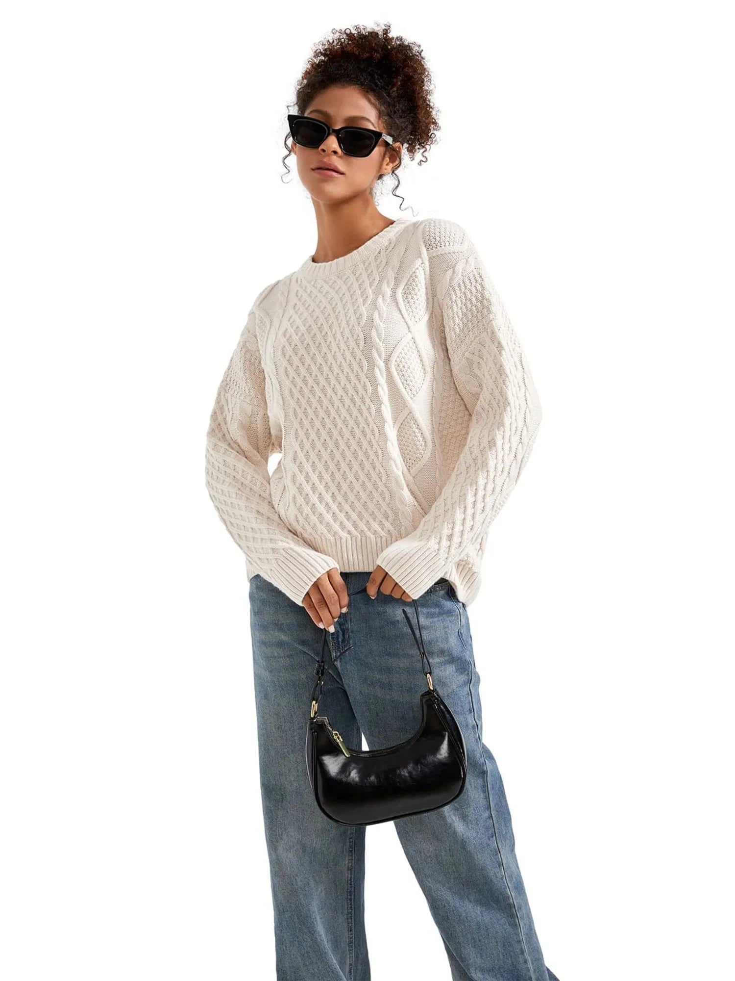 Cable Knit Sweater-Clothing-SUUKSESS-SUUKSESS