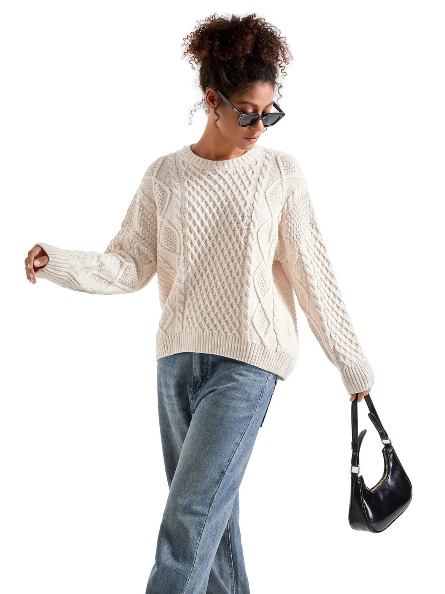 Cable Knit Sweater-Clothing-SUUKSESS-SUUKSESS