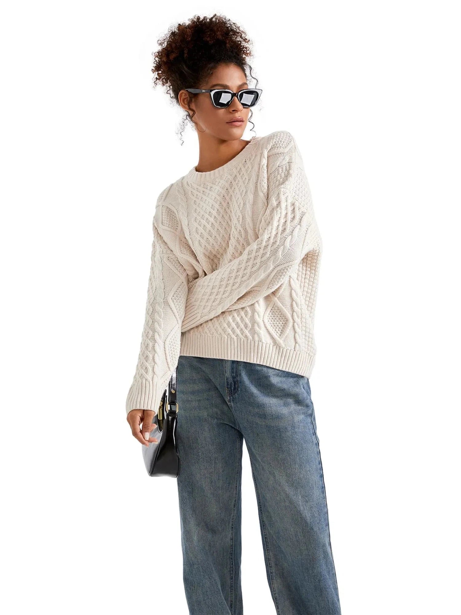 Cable Knit Sweater-Clothing-SUUKSESS-SUUKSESS