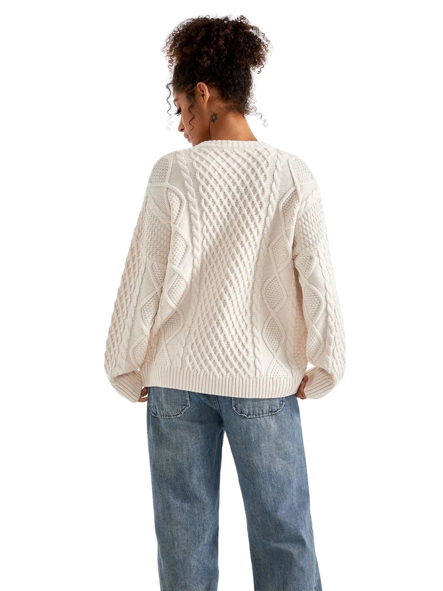 Cable Knit Sweater-Clothing-SUUKSESS-SUUKSESS