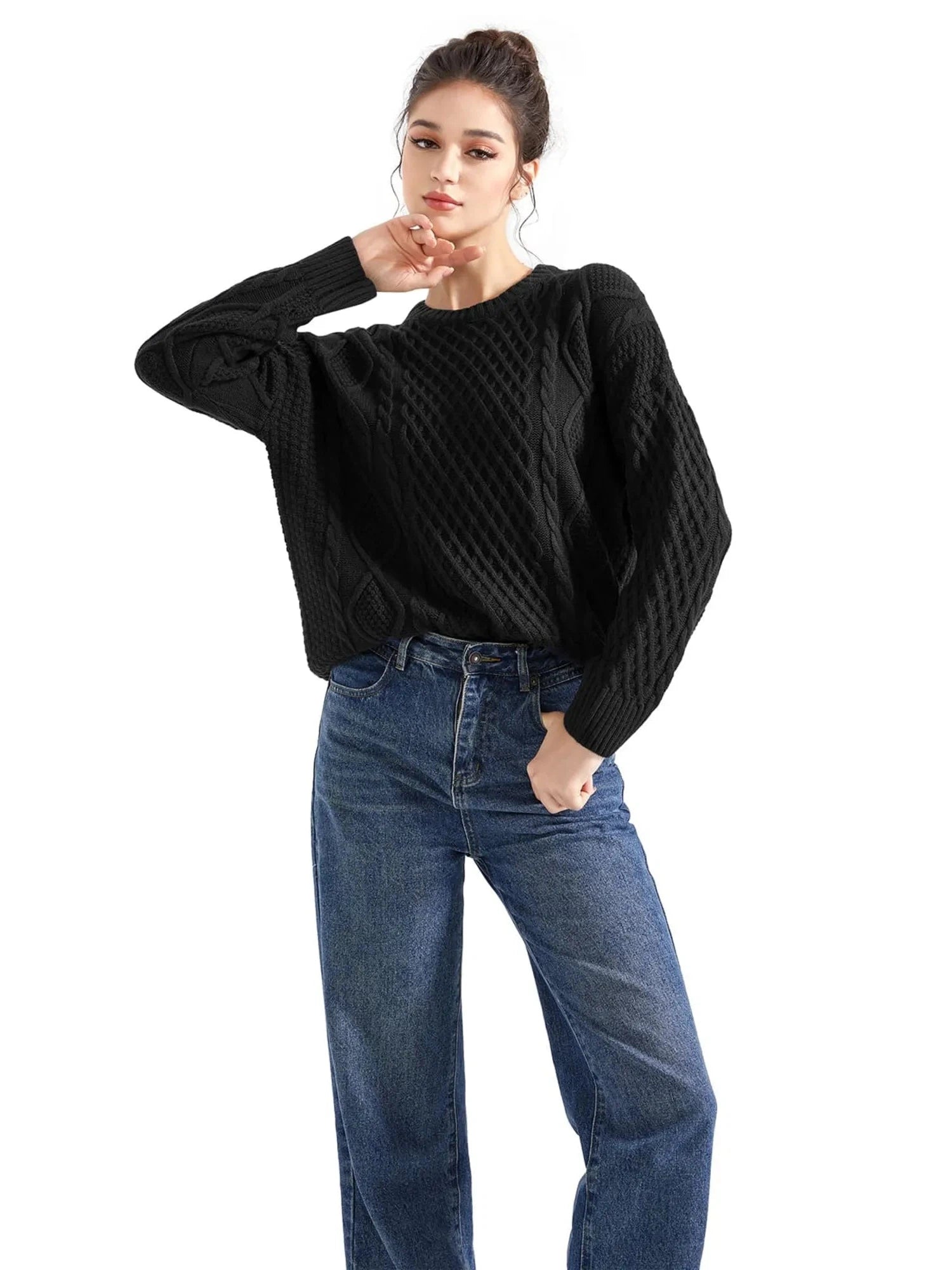 Cable Knit Sweater-Clothing-SUUKSESS-SUUKSESS