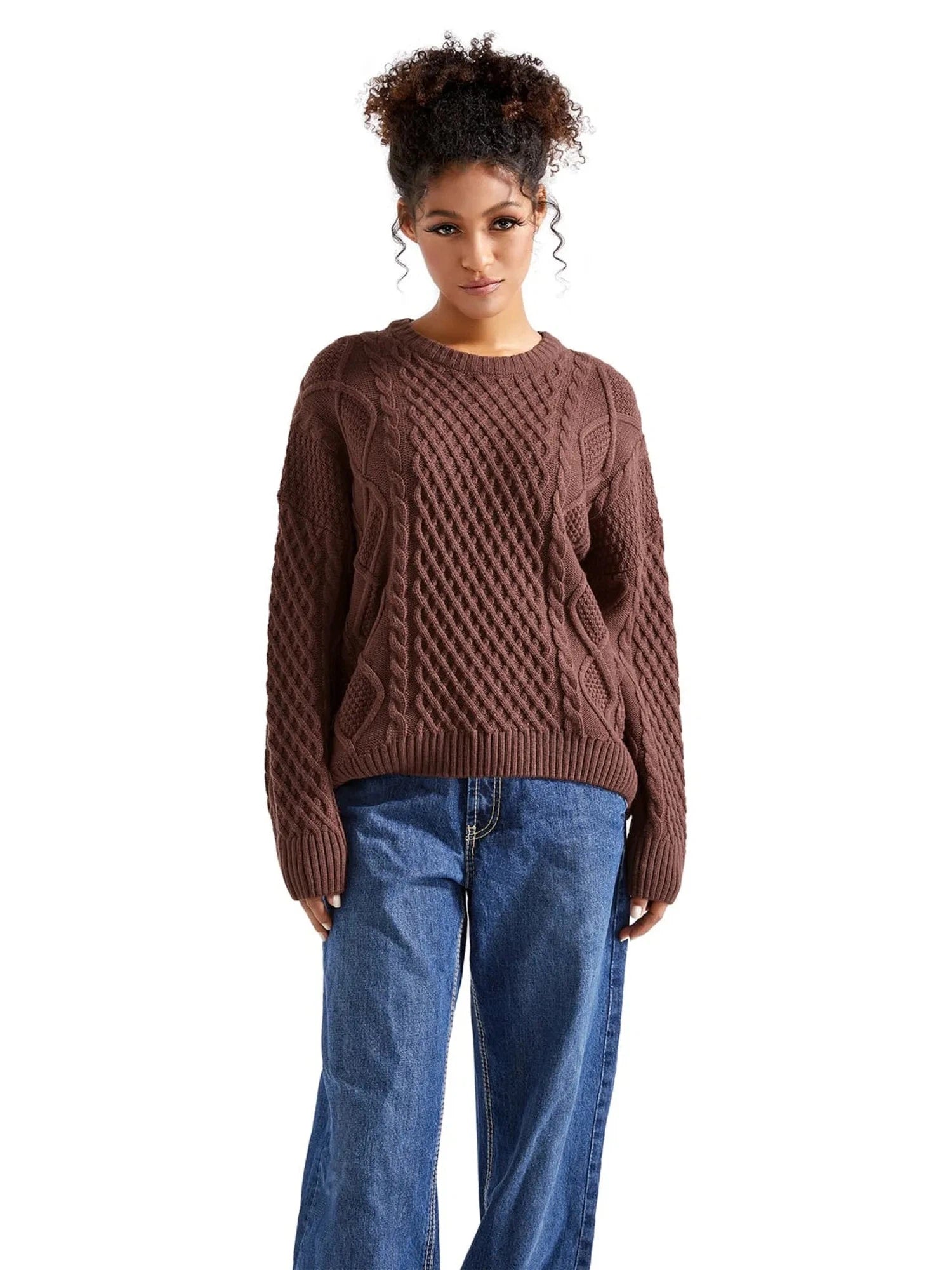 Cable Knit Sweater-Clothing-SUUKSESS-SUUKSESS