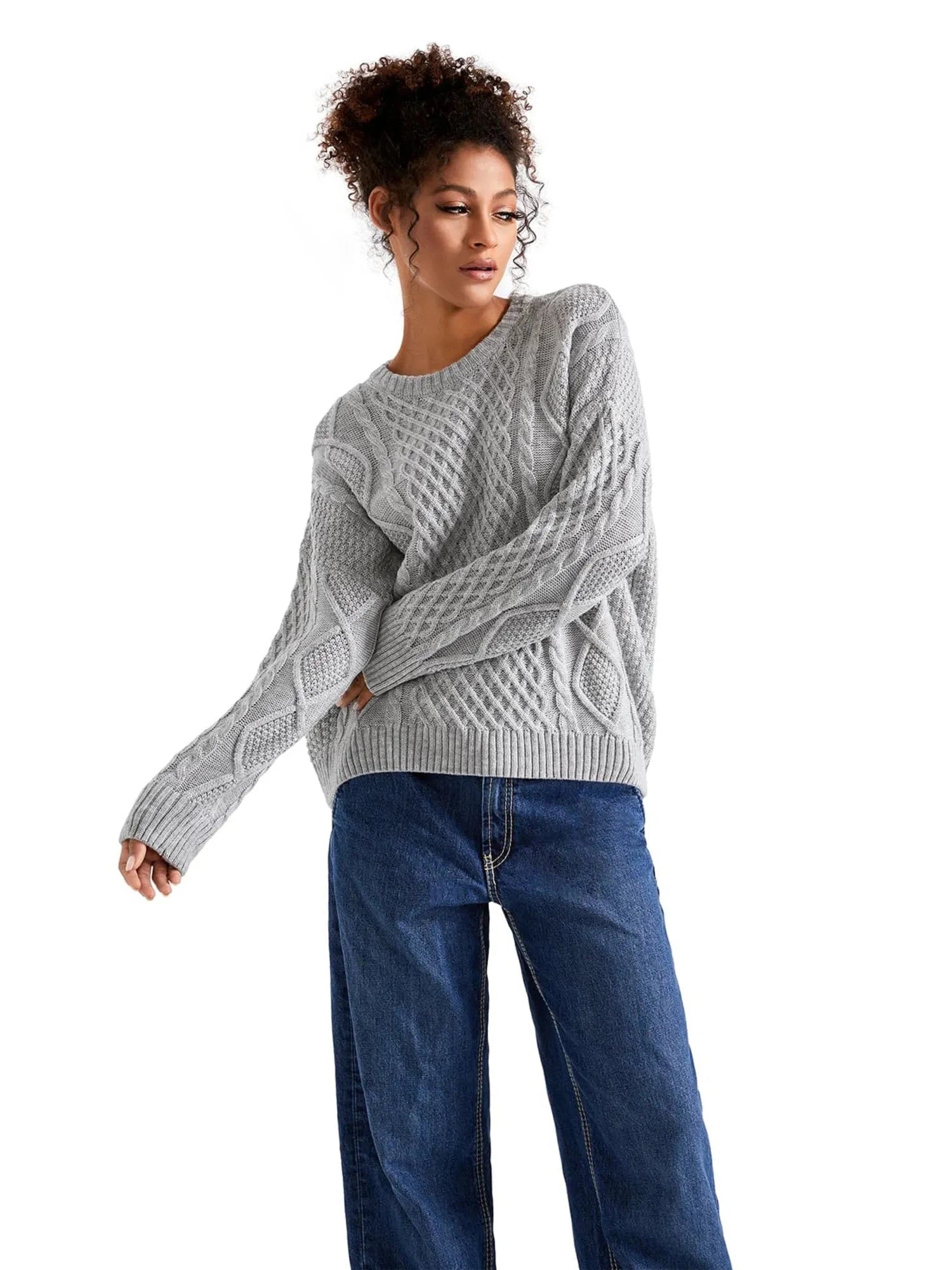 Cable Knit Sweater-Clothing-SUUKSESS-SUUKSESS