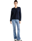 Cable Knit Sweater-Clothing-SUUKSESS-Navy-XS-SUUKSESS