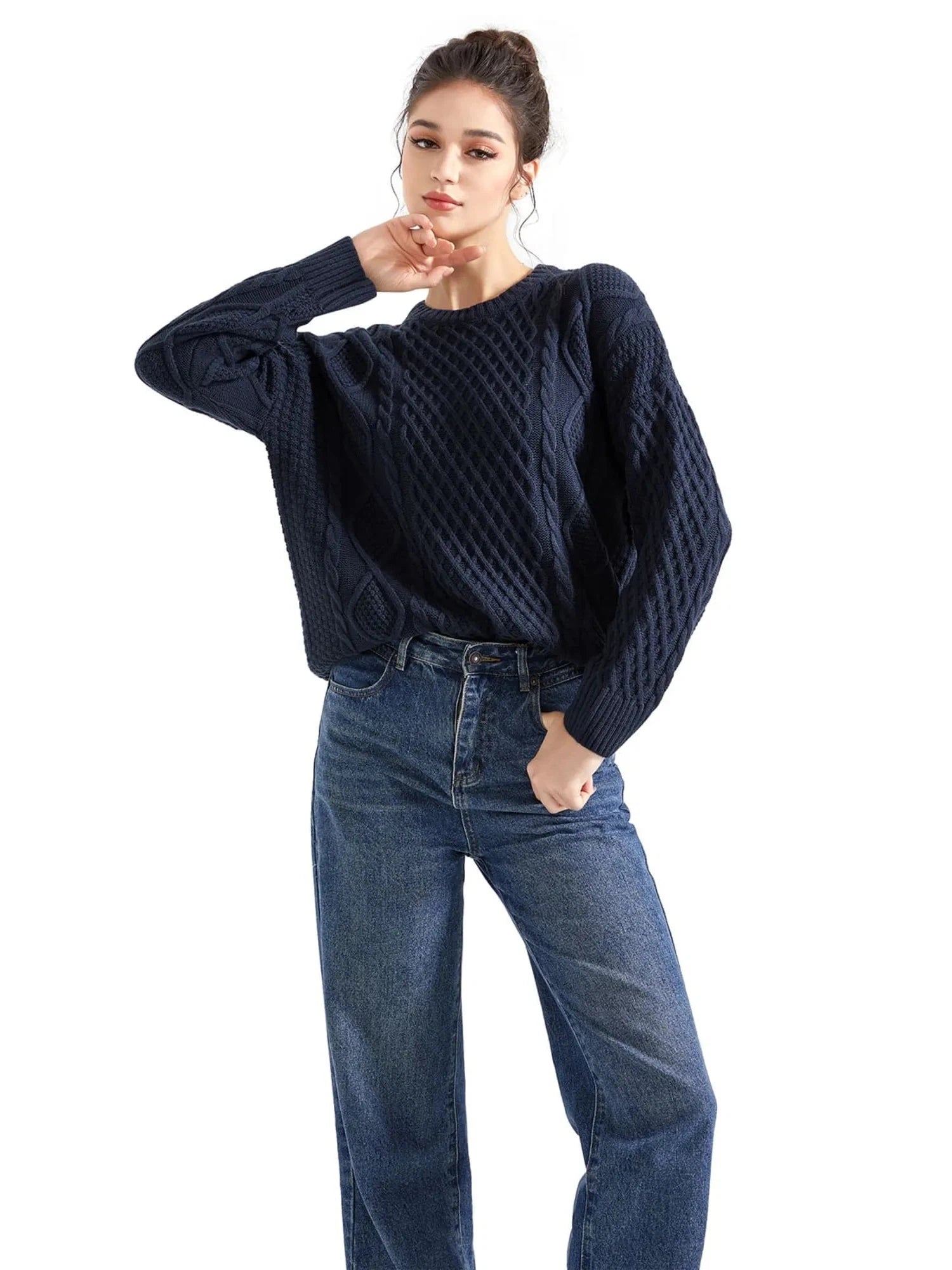 Cable Knit Sweater-Clothing-SUUKSESS-SUUKSESS