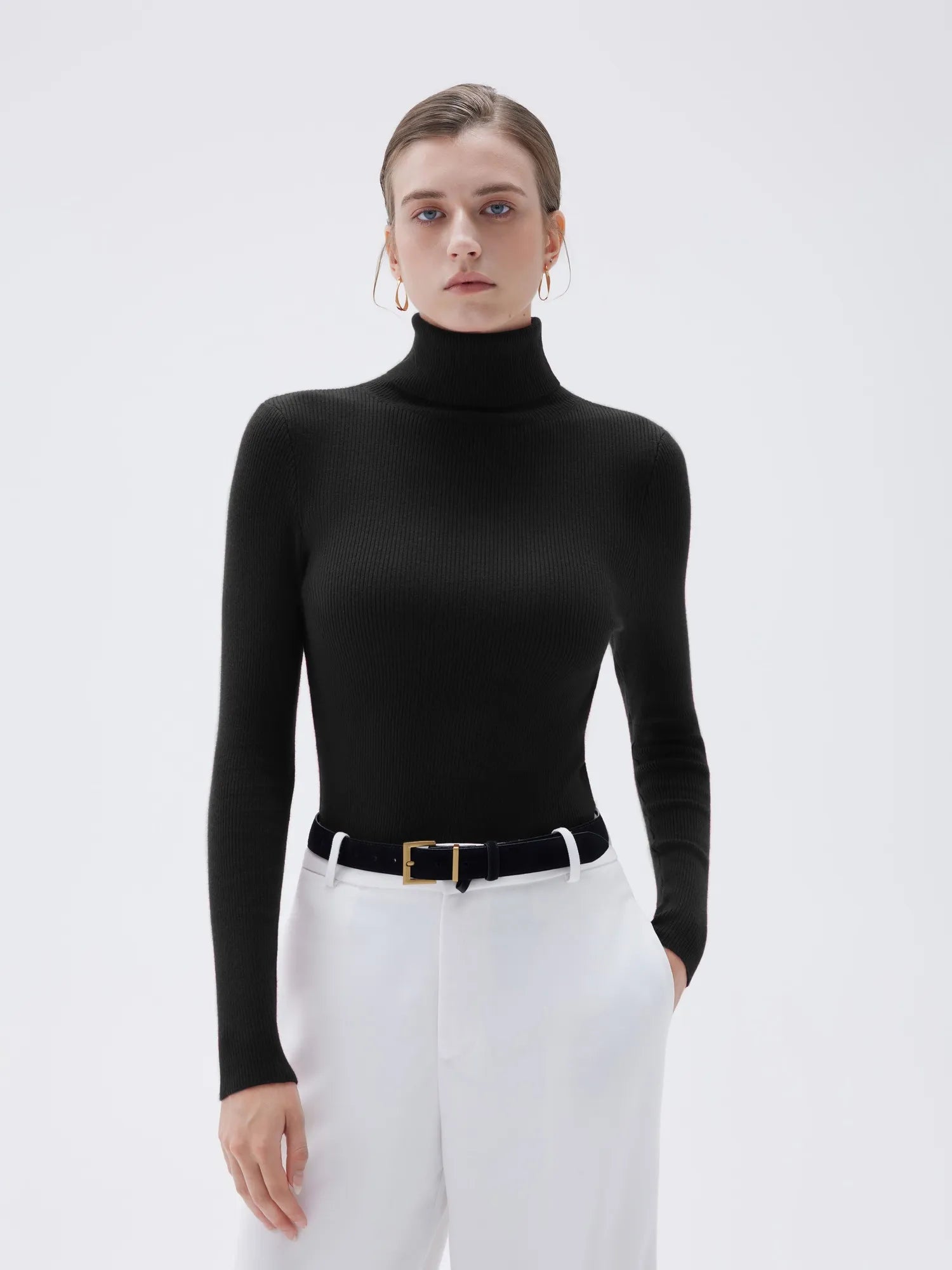 SUUKSESS Women Turtleneck Cashmere Sweater Long Sleeve Shirts Fall Basic Thermal Tops Winter Clothes-SUUKSESS-SUUKSESS