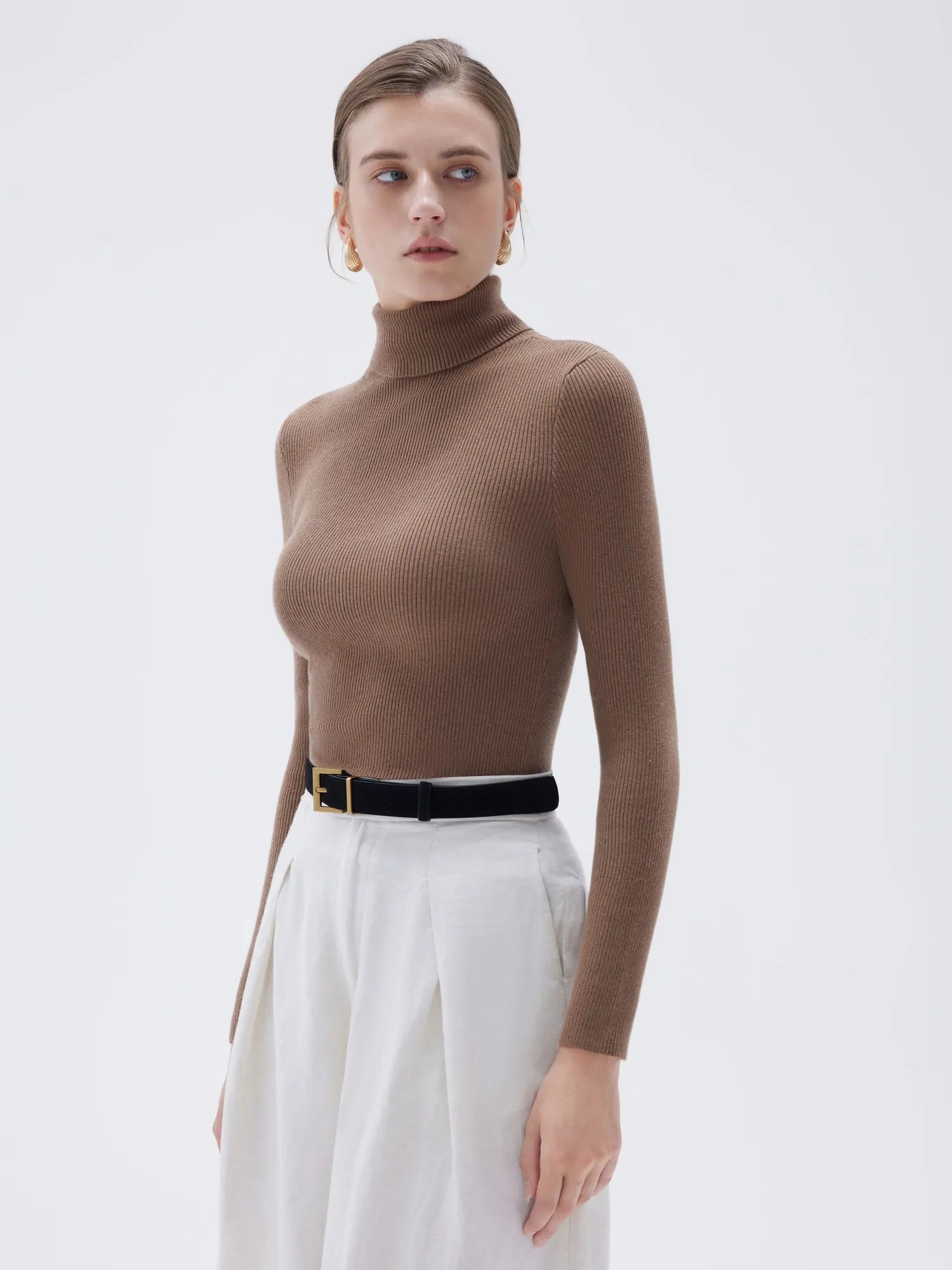 SUUKSESS Women Turtleneck Cashmere Sweater Long Sleeve Shirts Fall Basic Thermal Tops Winter Clothes-SUUKSESS-SUUKSESS
