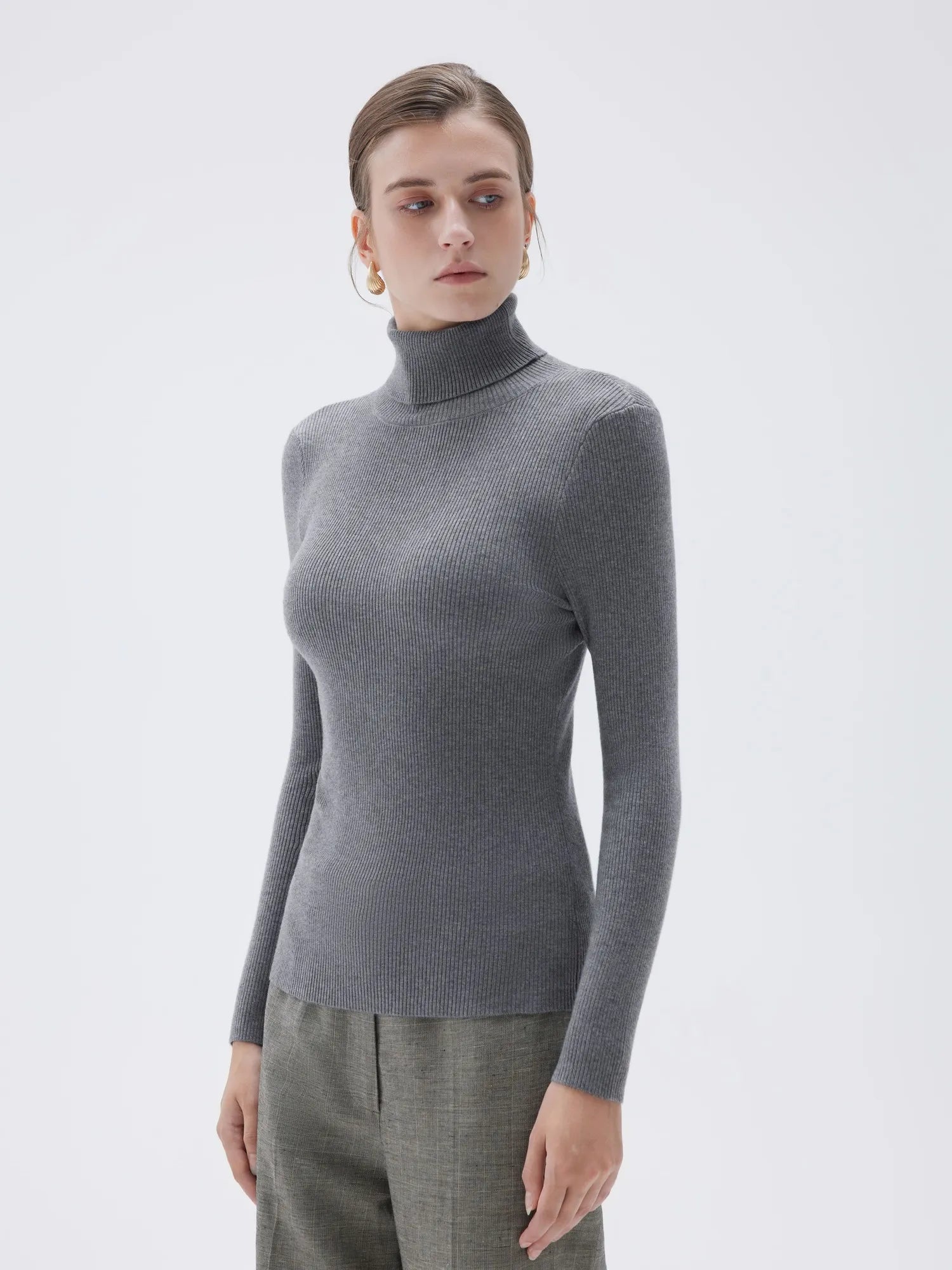SUUKSESS Women Turtleneck Cashmere Sweater Long Sleeve Shirts Fall Basic Thermal Tops Winter Clothes-SUUKSESS-SUUKSESS