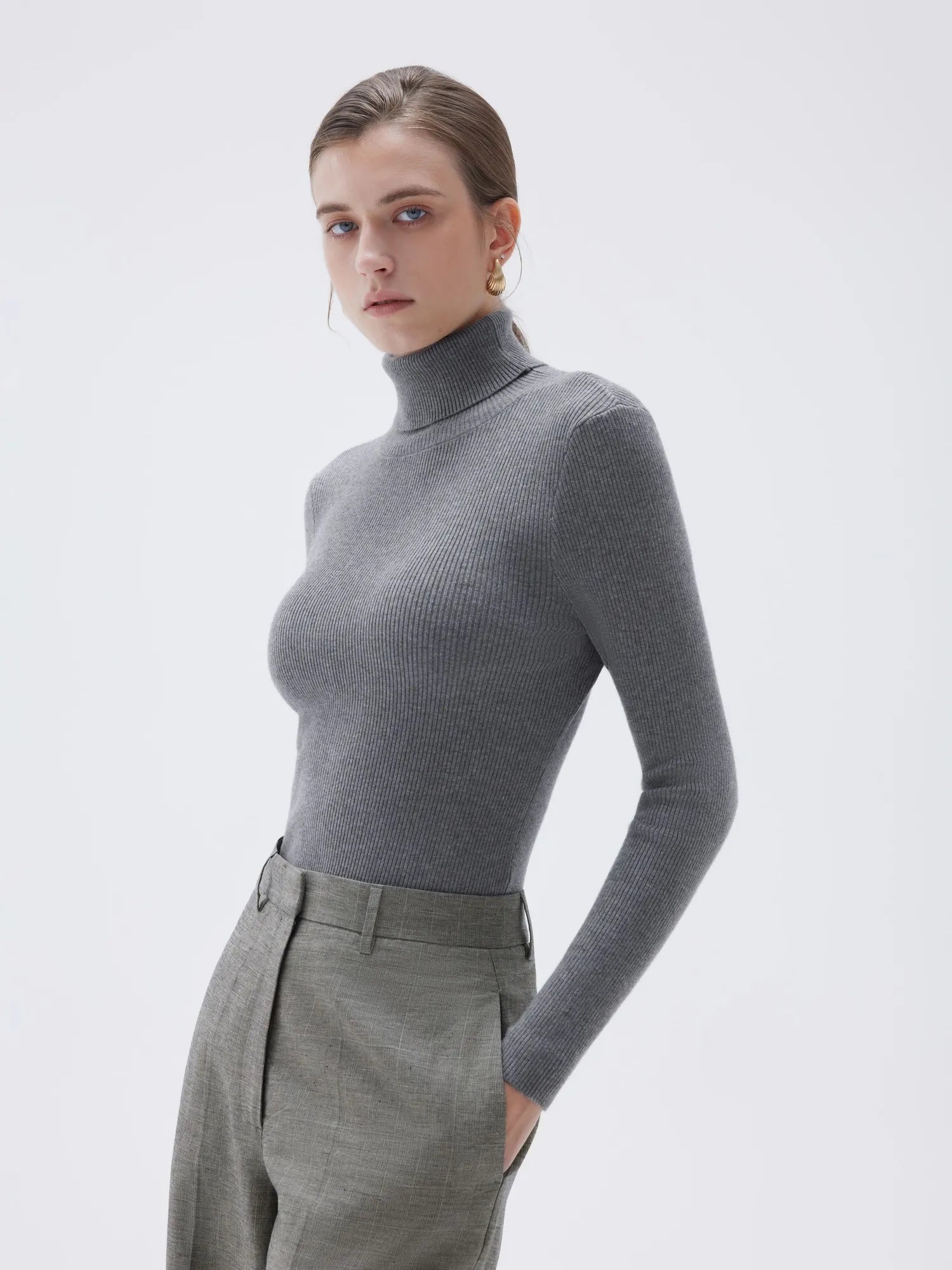 SUUKSESS Women Turtleneck Cashmere Sweater Long Sleeve Shirts Fall Basic Thermal Tops Winter Clothes-SUUKSESS-SUUKSESS