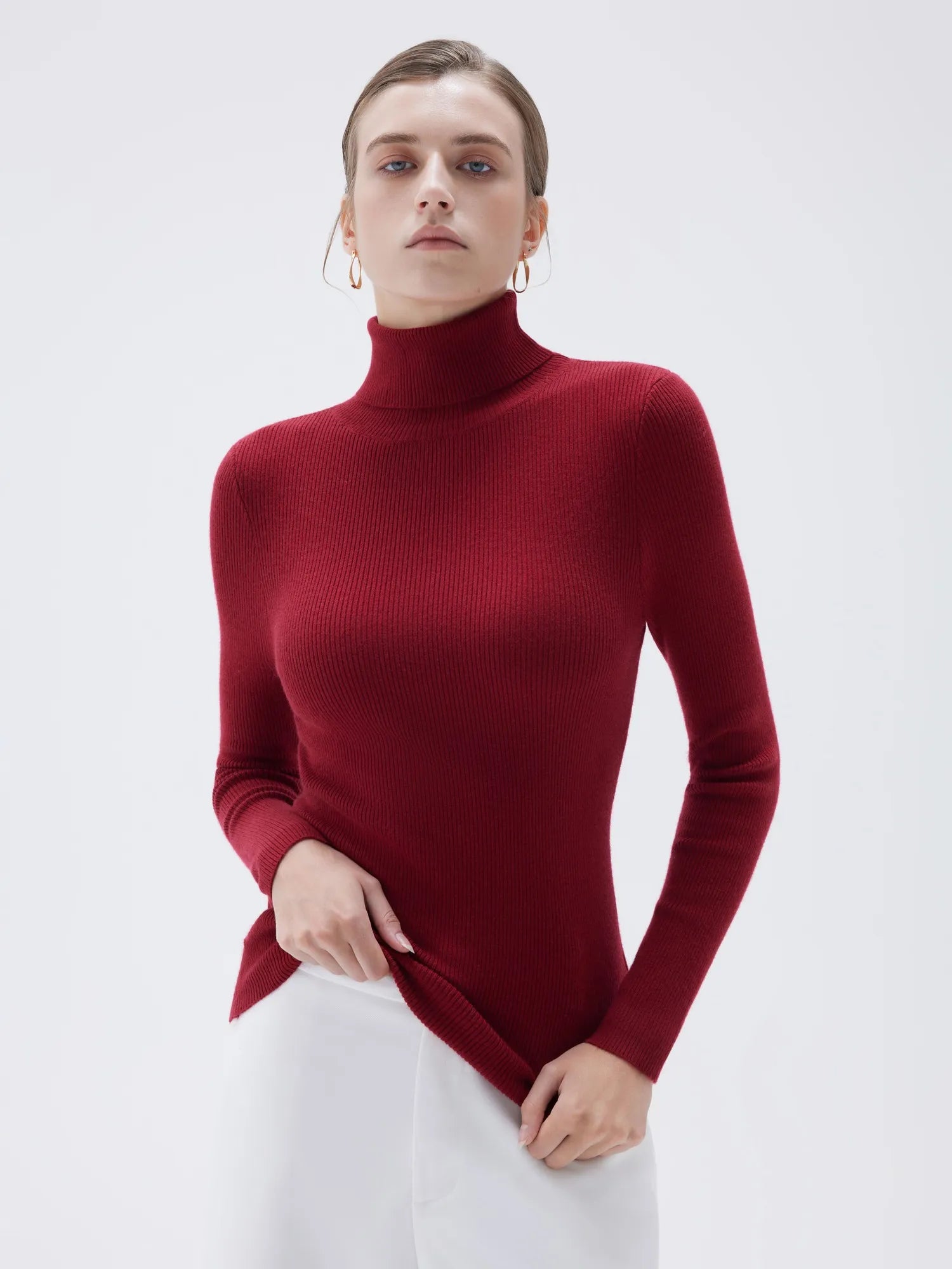 SUUKSESS Women Turtleneck Cashmere Sweater Long Sleeve Shirts Fall Basic Thermal Tops Winter Clothes-SUUKSESS-SUUKSESS